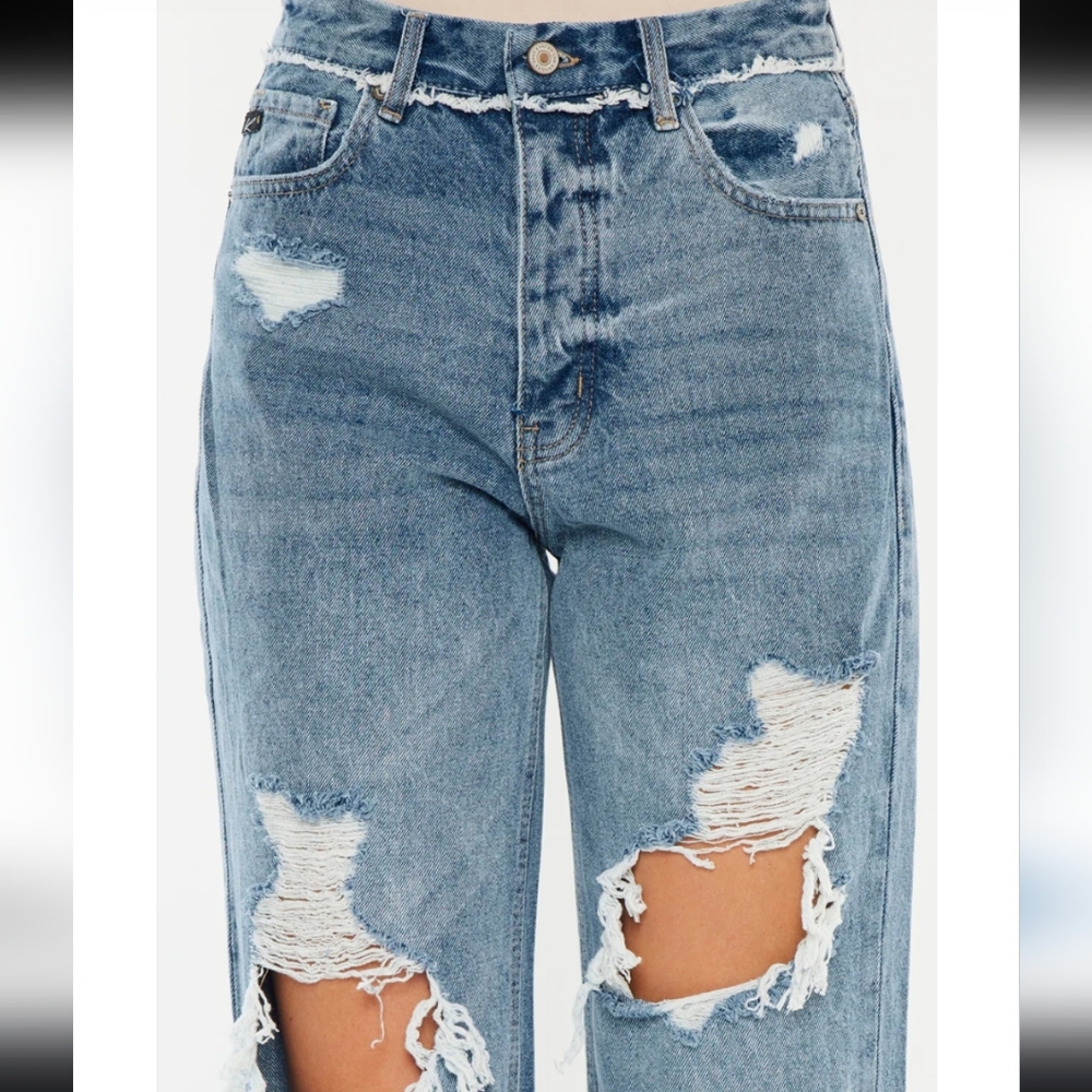 Kancan Sylvie Ultra High Rise 90's Boyfriend Jeans Size- 7/27 - Picture 6 of 9